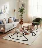 Monoline Canvas Rug