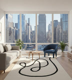 Monoline Canvas Rug