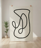 Monoline Canvas Rug