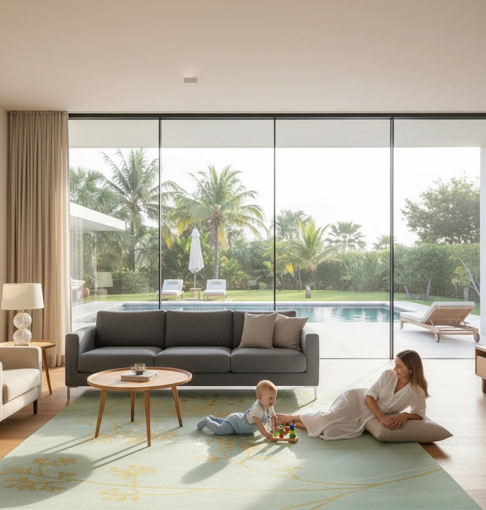 Mint Floral Whisper Rug