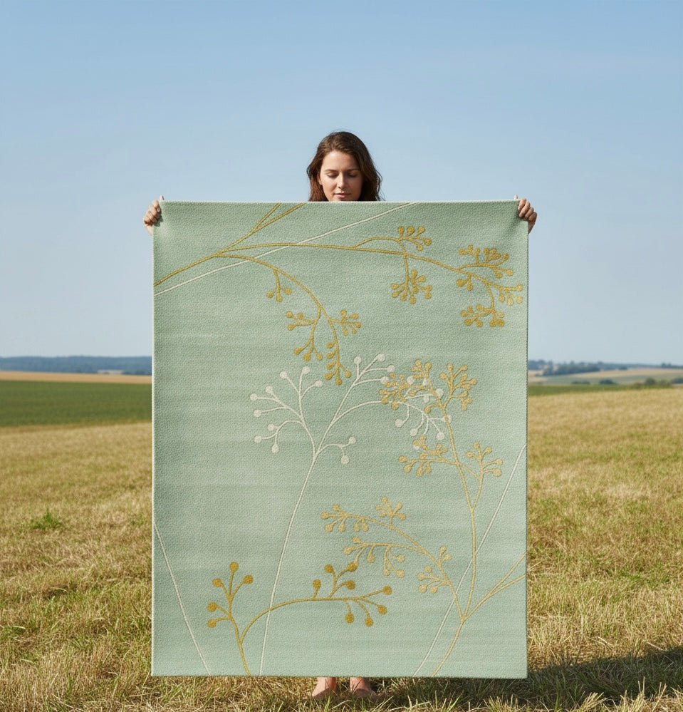 Mint Floral Whisper Rug