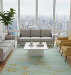 Mint Floral Whisper Rug