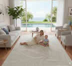 Ivory Palm Texture Rug