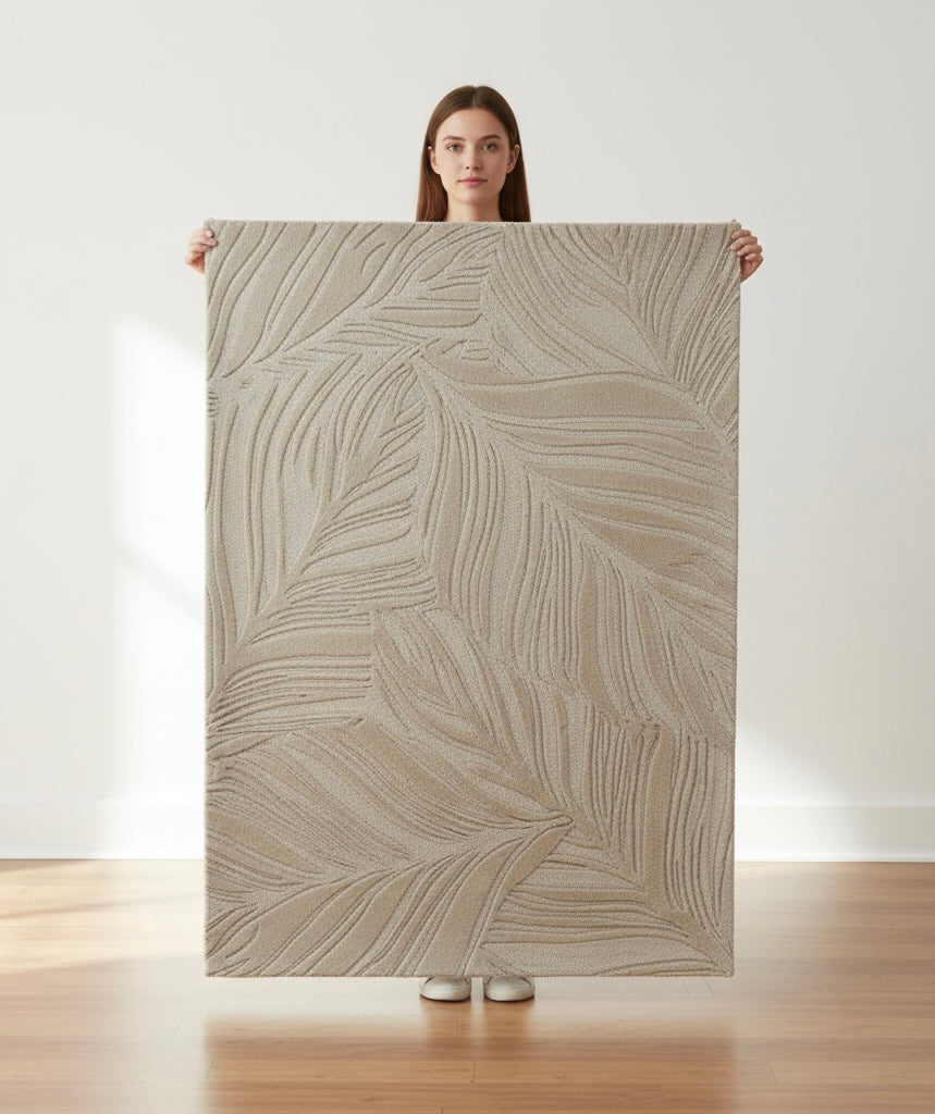 Ivory Palm Texture Rug