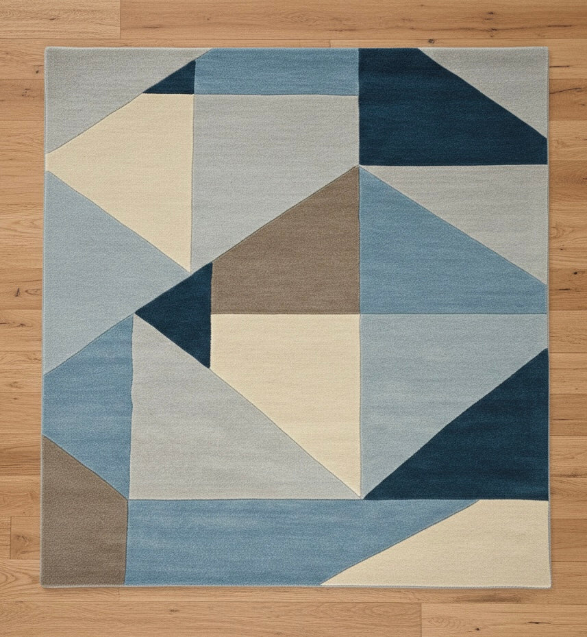 Modern Polygon Shapes Rug