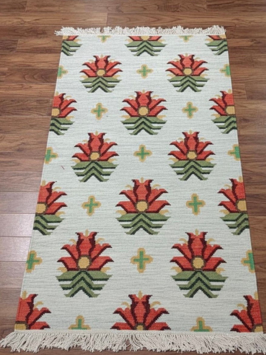 Floral Pop Kilim Dhurrie