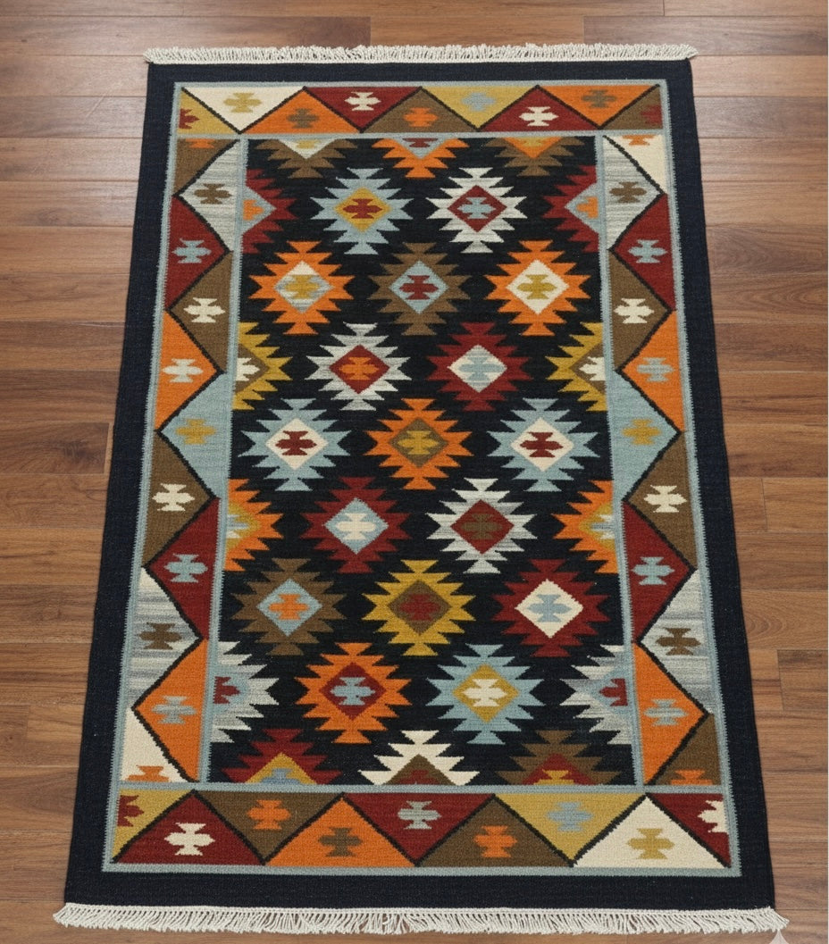 Southwestern Multicolor Kilim Dhurrie