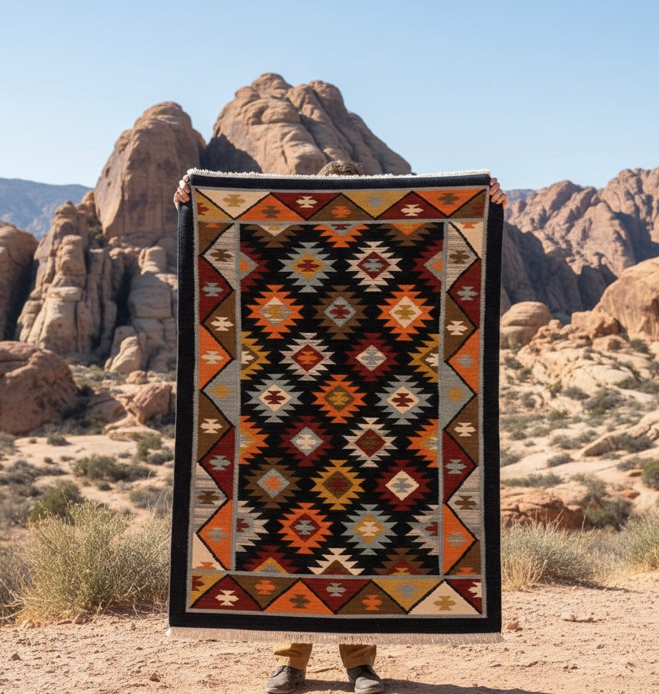 Southwestern Multicolor Kilim Dhurrie