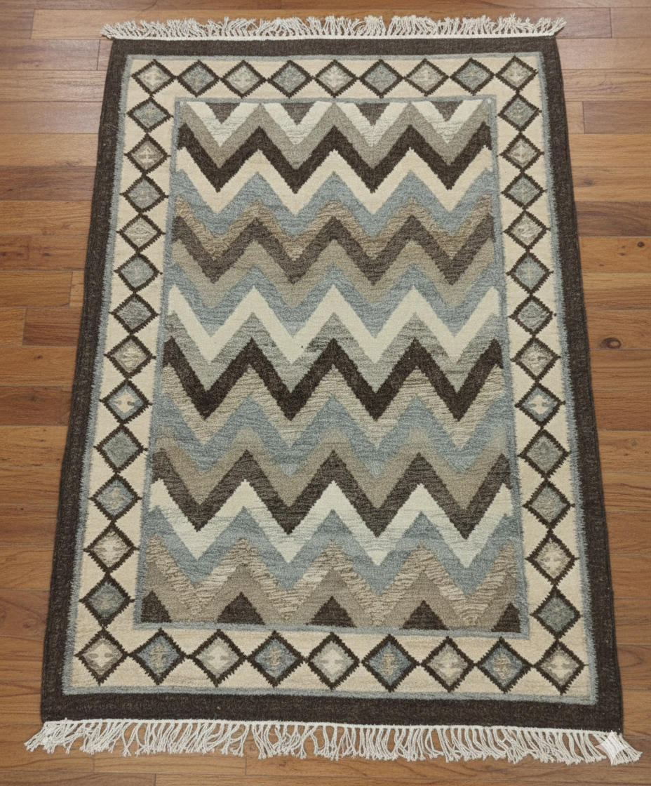 Zigzag Tribal Kilim Rug