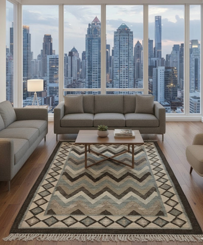 Zigzag Tribal Kilim Rug