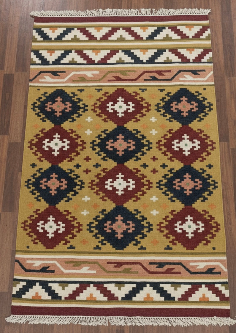 Southwestern Tribal Grid Dhurrie