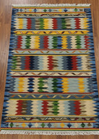 Southwestern Colorburst Kilim Dhurrie