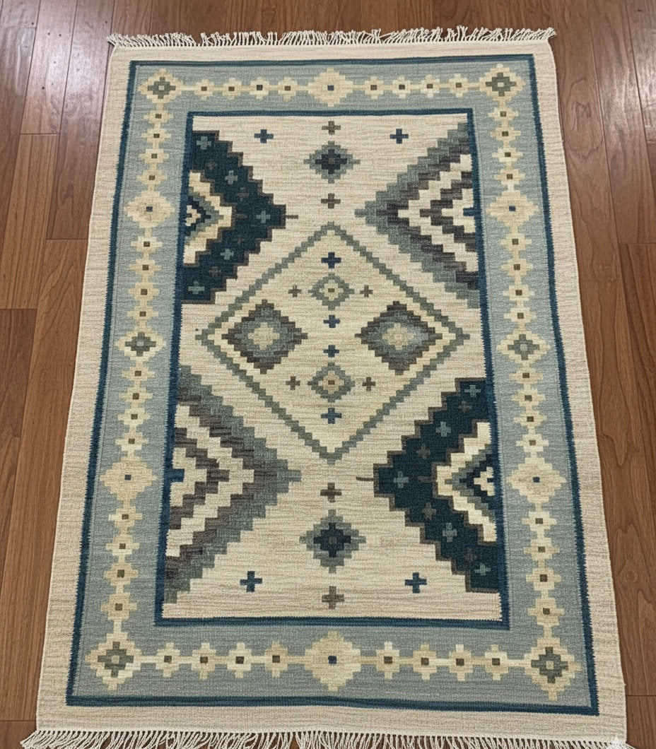 Aqua Diamond Triba Dhurrie