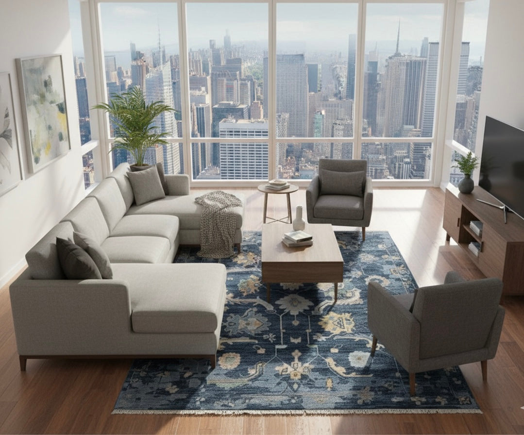 Indigo Calm Rug