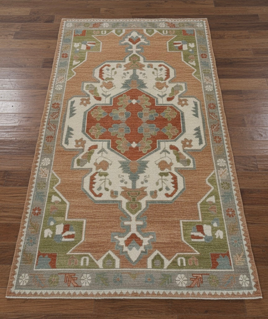 Ivory Blossom Medallion Rug