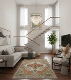 Ivory Blossom Medallion Rug