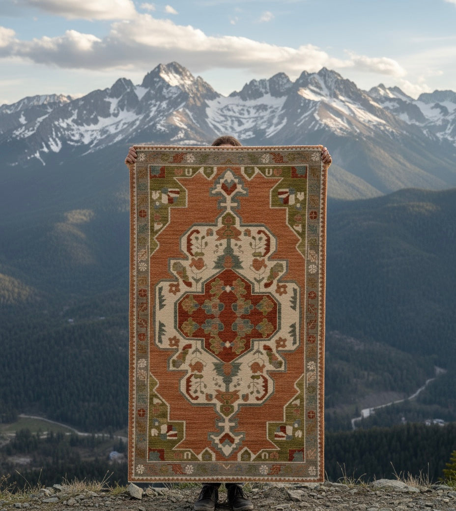Ivory Blossom Medallion Rug