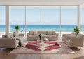 Crimson Geometry Rug