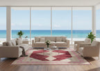 Crimson Geometry Rug