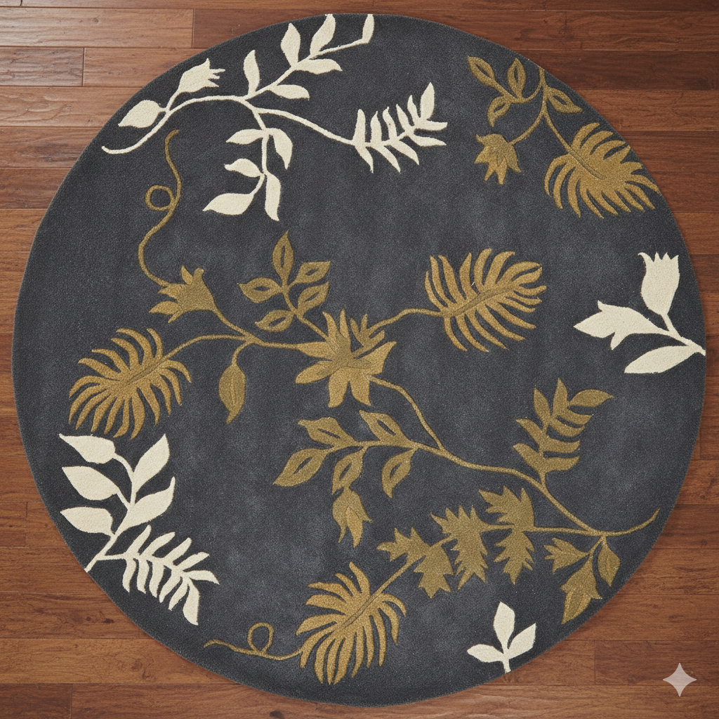 Celestial Flora Circle Rugs