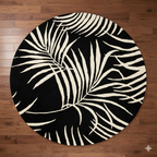Midnight Palms Round Rugs