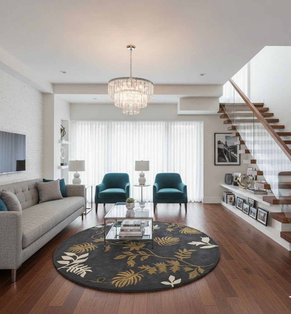 Celestial Flora Circle Rugs