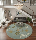 Sage Floral Round Area Rug