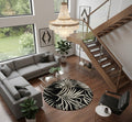 Midnight Palms Round Rugs
