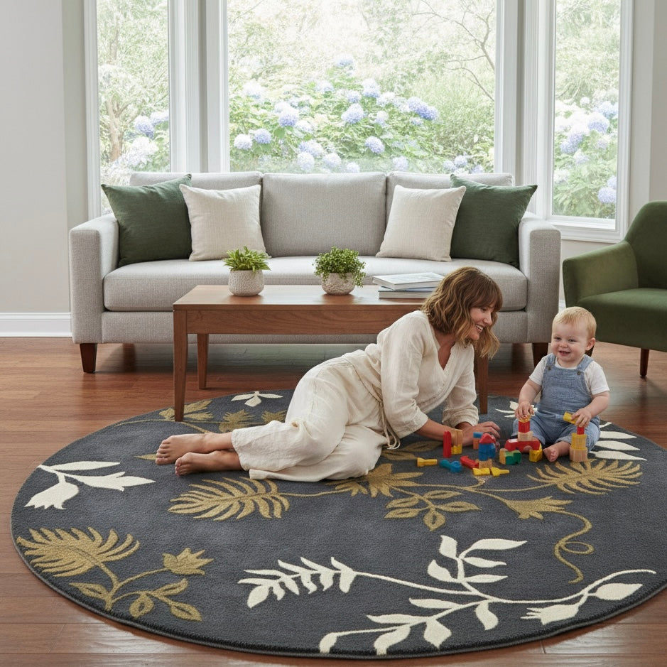 Celestial Flora Circle Rugs