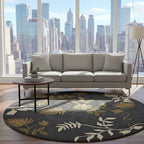 Celestial Flora Circle Rugs