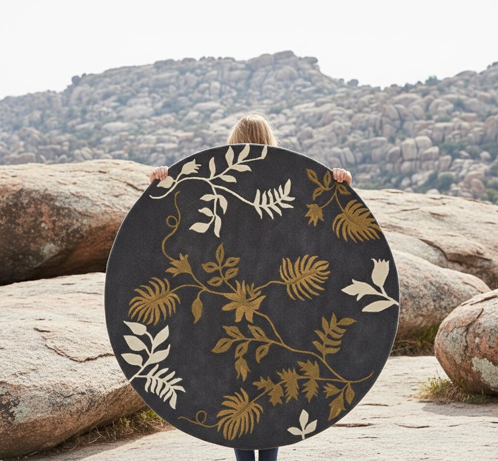 Celestial Flora Circle Rugs