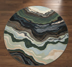 Multicolor Texture Round Rugs