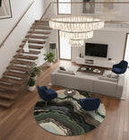 Multicolor Texture Round Rugs