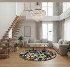 Groovy Galaxy Circles Round Rugs