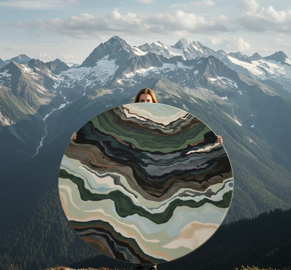 Multicolor Texture Round Rugs