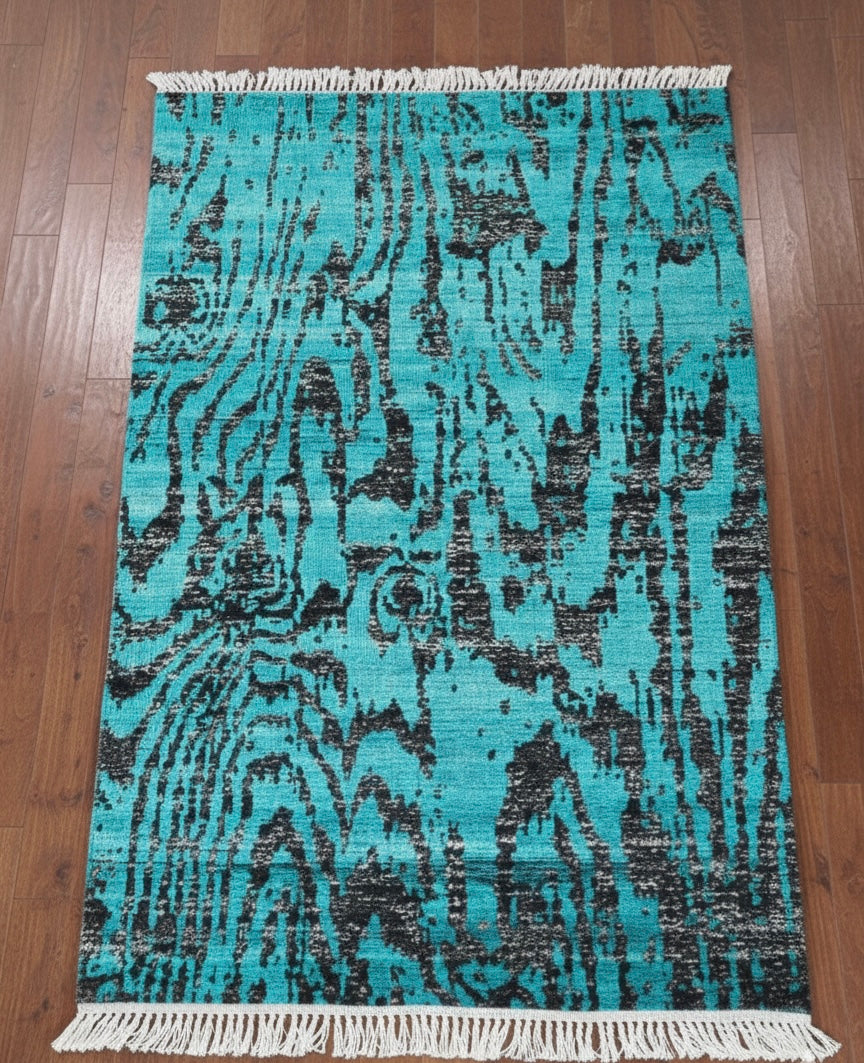 Aqua Bark Rug
