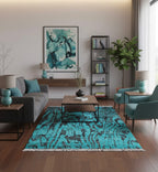 Aqua Bark Rug