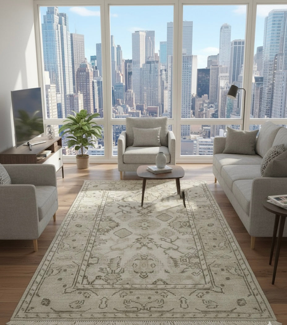 Vintage-Inspired Geometric Tribal Handknotted Rugs