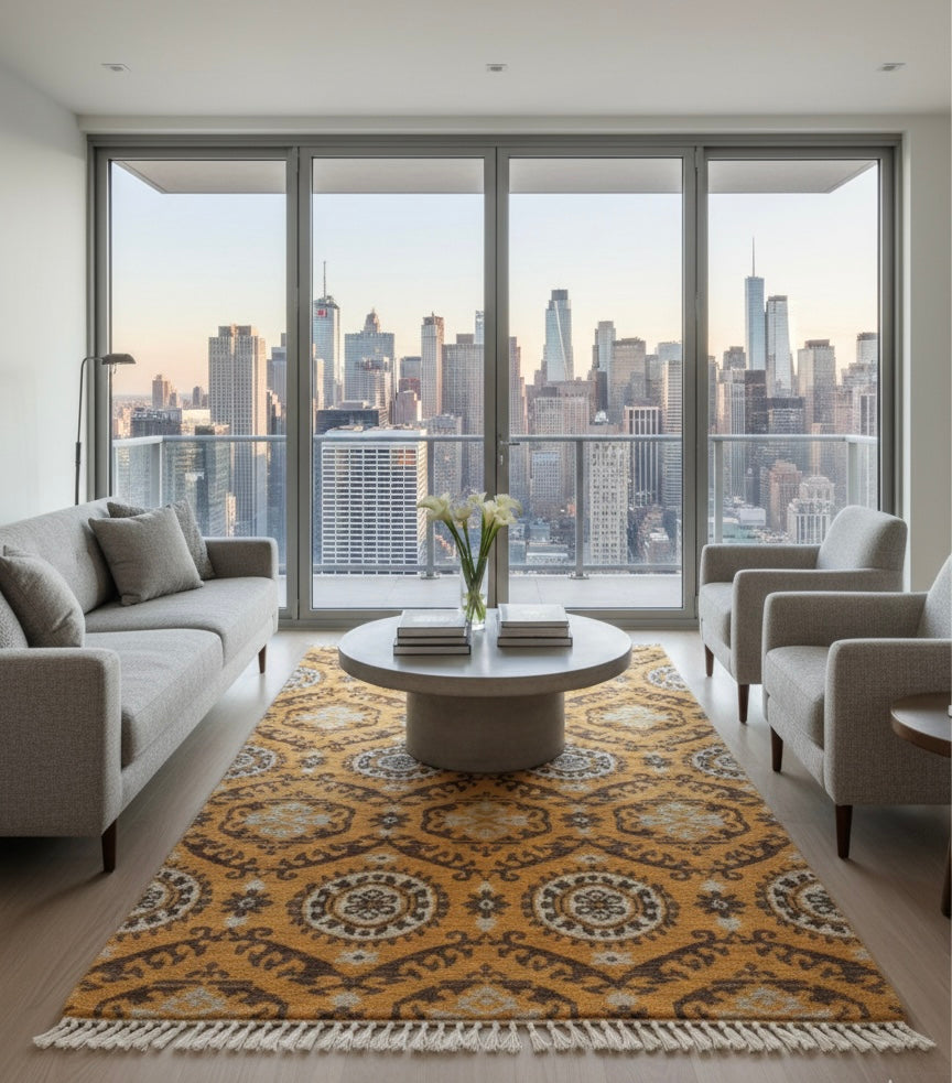 Bohemian Amber Tapestry Handknotted Rugs