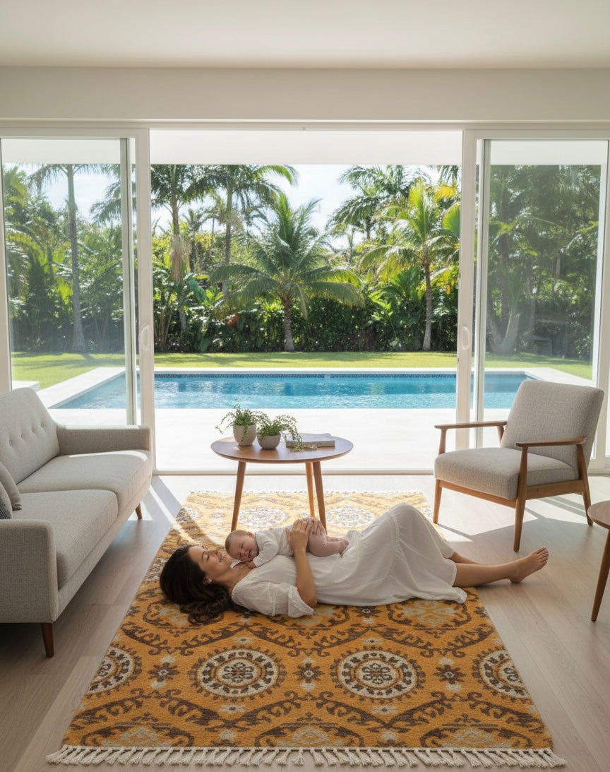 Bohemian Amber Tapestry Handknotted Rugs