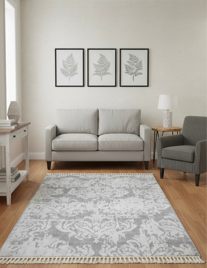 Shadowed Petals Bohemian Handknotted Rugs