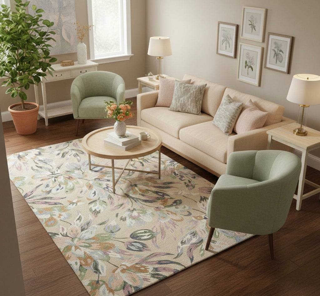 Serene Botanical Handtufted Rugs