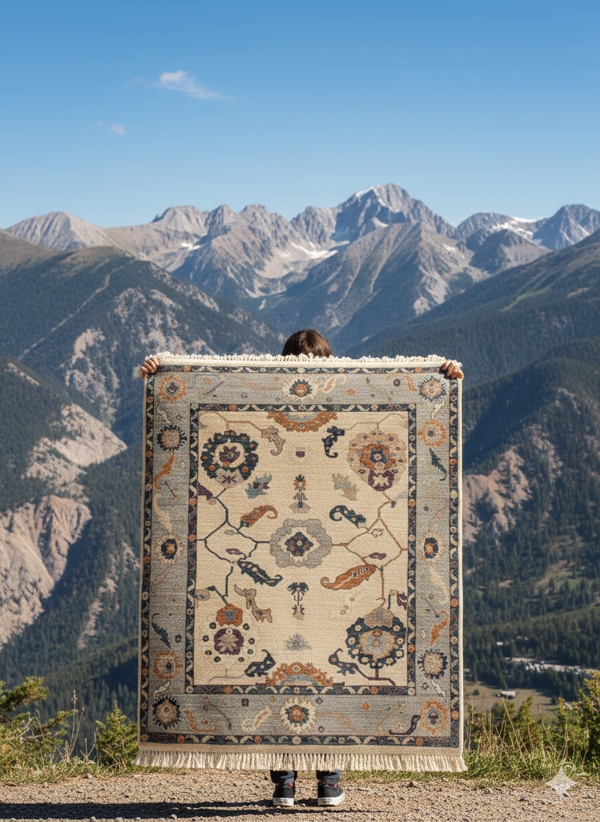 Traditional Style Hand-Knotted Rug