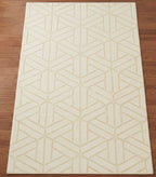 Sculpted Cream 3D Pattern Handtufted Rugs