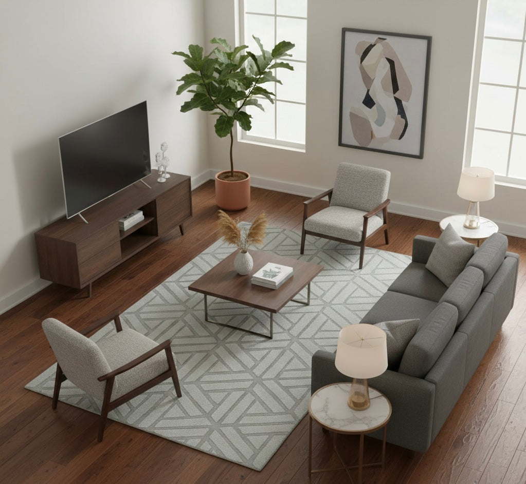 Slate Prism Hand-Tufted Rug