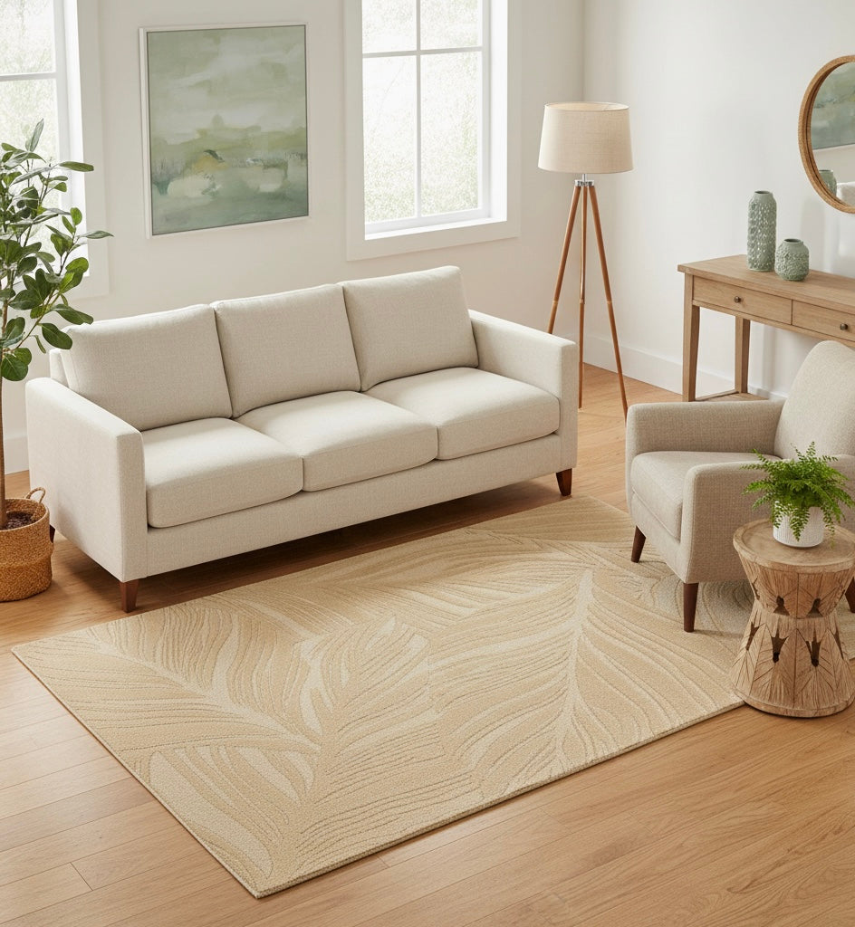 Golden Frond Sculpted HandTufted Rugs