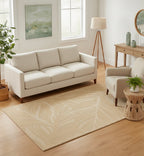 Golden Frond Sculpted HandTufted Rugs