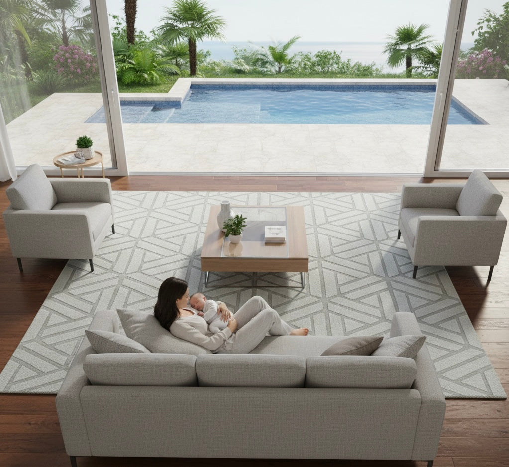 Slate Prism Hand-Tufted Rug