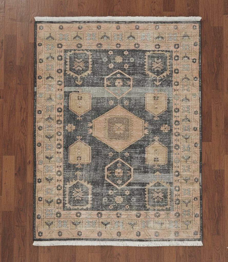 Antique Medallion Distressed Handknotted Rugs