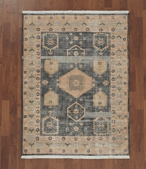 Antique Medallion Distressed Handknotted Rugs